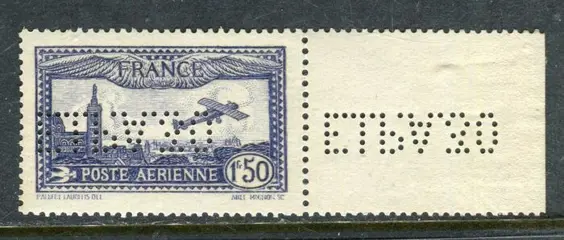 Frankrijk 1930 - Rare n° 6c MNH, sheet edge, Schollmeyer certificate