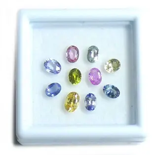 10 pcsGekleurde saffier - geen minimumprijs - 2.24 ct