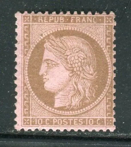 Frankrijk 1873 - Superbe & Rare n° 58d Fond Ligné Neuf ** Signé Calves