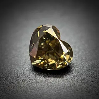 1 pcs Diamant - 0.33 ct - Hart - fancy donkerbruin
