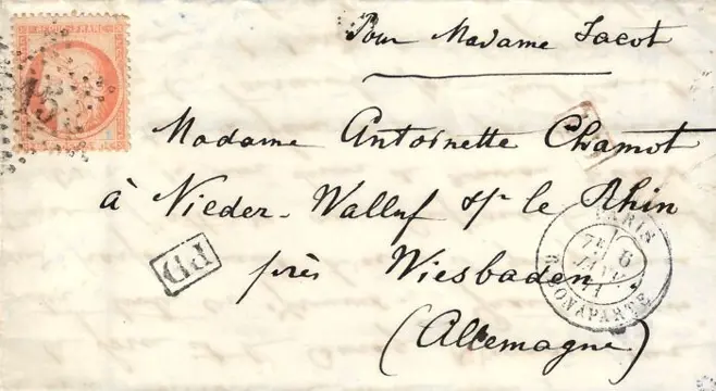 Frankrijk 1870 - Balloon mail ‘Le Duquesne’ bound to Germany