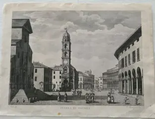 Italië, Romagna, Faenza; Rosaspina Bernardino - Piazza di Faenza - 1821-1850