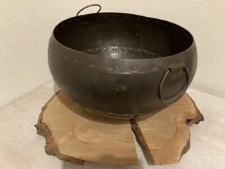 SCHAAL GROOT IRON OLD ROUND DARK BROWN DIA 37 CM NIEUW