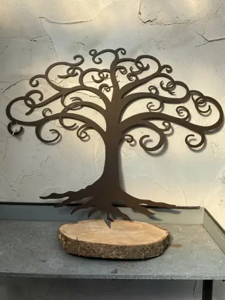 IJZEREN WANDBOOM GROOT 76X95 cm NIEUW