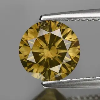 Diamanten - 2.07 ct - Briljant, Rond - I1 - Fancy Intense