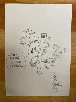 Yoann - Dessin original dédicacé - Spirou - (2016)