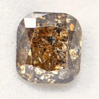 1 pcs Diamant - 1.53 ct - Cushion - Natural Fancy Yellowish