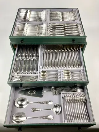 Orfèvrerie Otto-Léonard Wiskemann - Uitgebreid bestek in