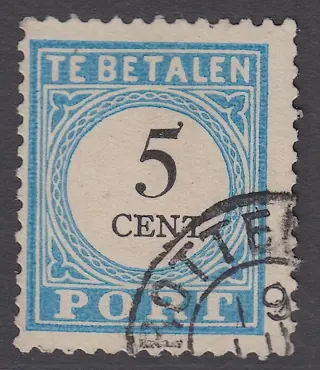 Nederland 1887 - Port Cijfer en waarde zwart - NVPH P6DIV