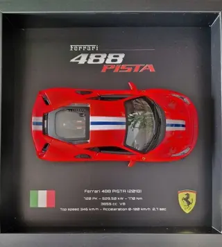 Decoratief object - 3D Framed Ferrari 488 PISTA (2018) -