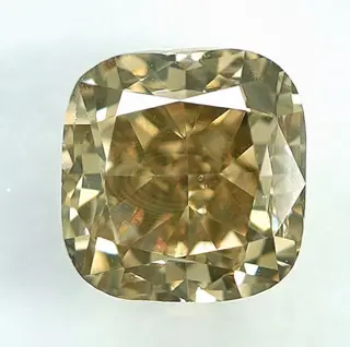 Diamant - 0.71 ct - Cushion - Natural Fancy Light Yellowish