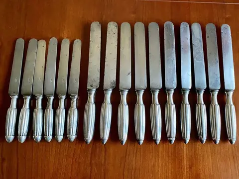 Paris - Messenset, 25cm (16) - .800 zilver, Staal