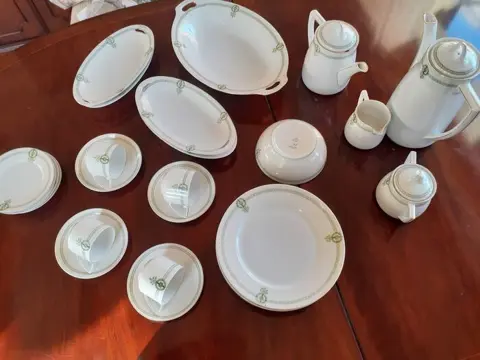 KPM - 22 delig artdeco ontbijtservies - Porselein