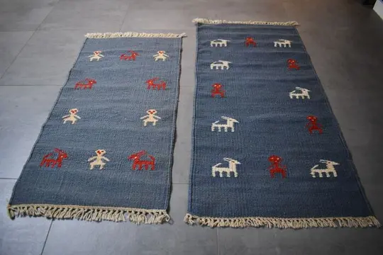 Kelim set (2x) - Vloerkleed - 140 cm - 70 cm