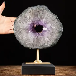 Fantastische Amethyst Slice op basis Circulaire doorsnede