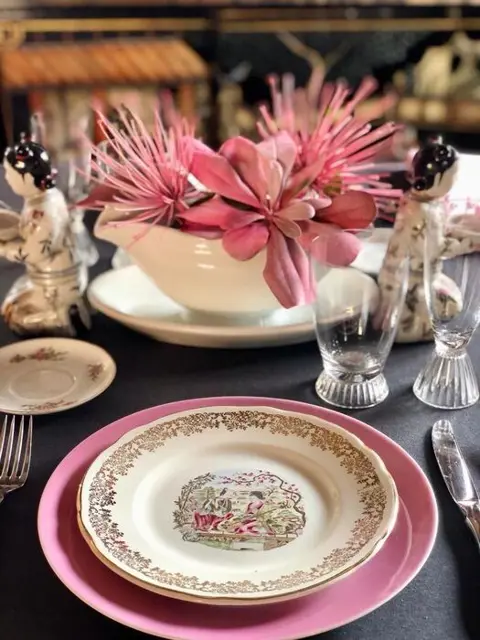 Antracietgrijs canvas tafelkleed, ruime tafels. (1) -