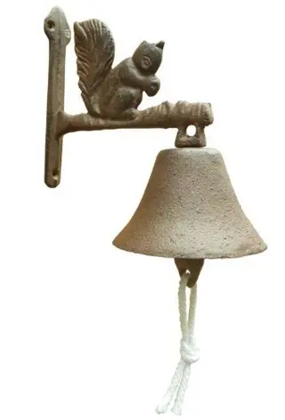 Deurbel gietijzer met eekhoorn