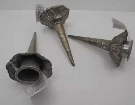 KANDELAAR HOUDER PUNT OLD SILVER 8 CM Nieuw