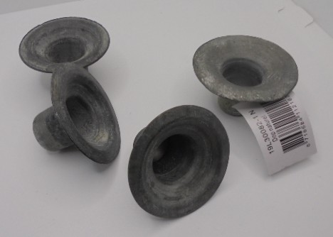 KANDELAAR HOUDER STOMP naturel 3 CM 2 stuks Nieuw