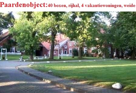 Paardenaccommodatie met vakantiewoningen, toeristisch gebied