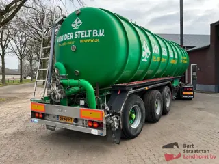 Burg BPO 16-28 Z 3 Assen Mesttrailer 37 M3 RVS tank Borgerpomp 6 M3 As 1 liftbaar As 3 stuurbaar BS1