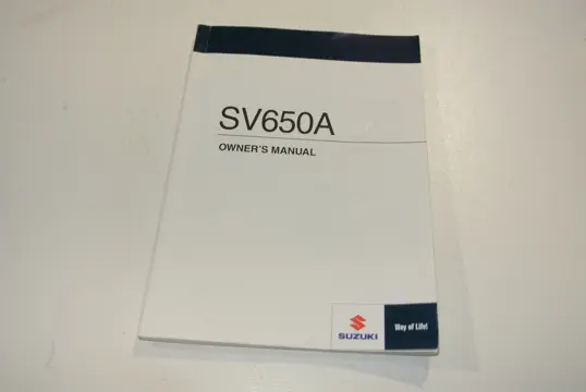 INSTRUCTIEBOEKJE Suzuki SV 650 2016 - 2018