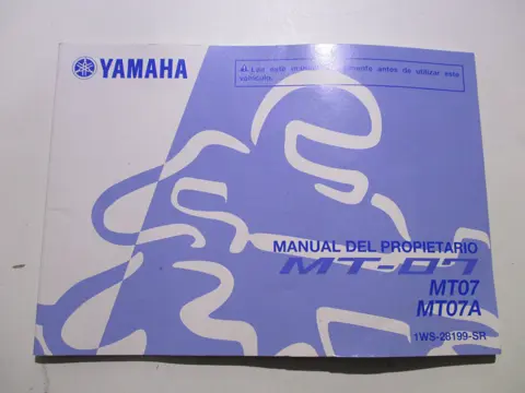 INSTRUCTIEBOEKJE Yamaha MT 07 2014 - 2017