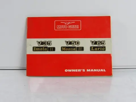 INSTRUCTIEBOEKJE Moto Guzzi V35 V50 V65 1970 - 2011