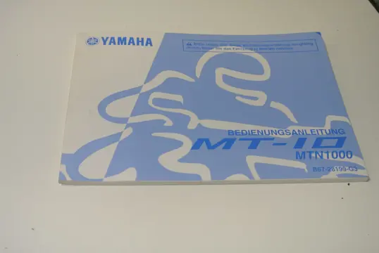 INSTRUCTIEBOEKJE Yamaha MT 10 2016 - 2021