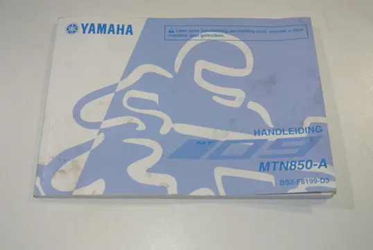 INSTRUCTIEBOEKJE Yamaha MT 09 2013 - 2017