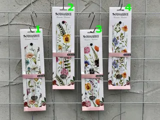 THERMOMETER METAAL 4 BLOEM DECOR NIEUW