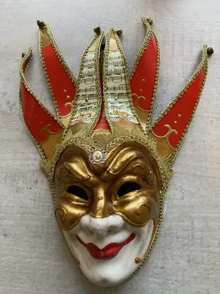 MASKER NAR, HARLEKIJN VENETIAANS NIEUW