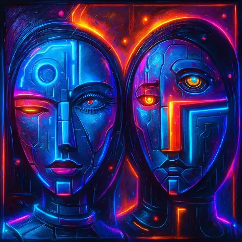 AI Kunstwerken op Plexiglas