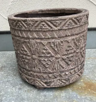 POT AARDEWERK ROBUUST LANDELIJK DIA 18 CM NIEUW