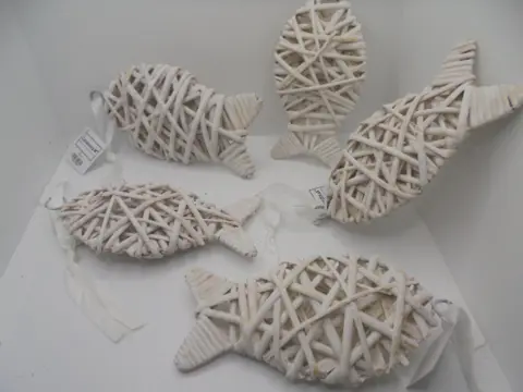 RIETEN VISJES WIT 5 STUKS 16 CM 5 stuks NIEUW