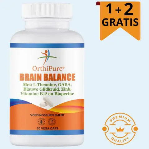 Brain Balance 1+2 potjes Gratis á 30 vega caps
