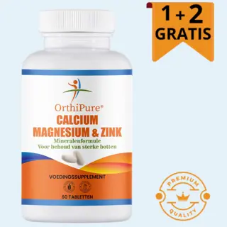 Calcium-Magnesium-Zink 1+2 potjes Gratis á 60 tabletten