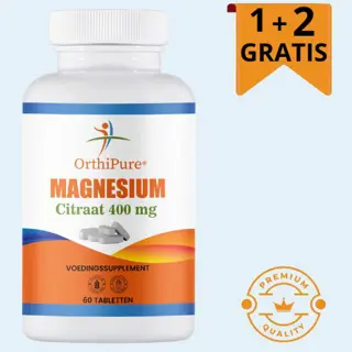 Magnesium Citraat – 400mg 1+2 potjes Gratis á 60 tabletten