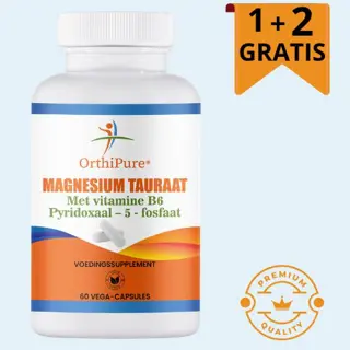 Magnesium Tauraat – 625mg 1+2 potjes Gratis á 60 vegacaps