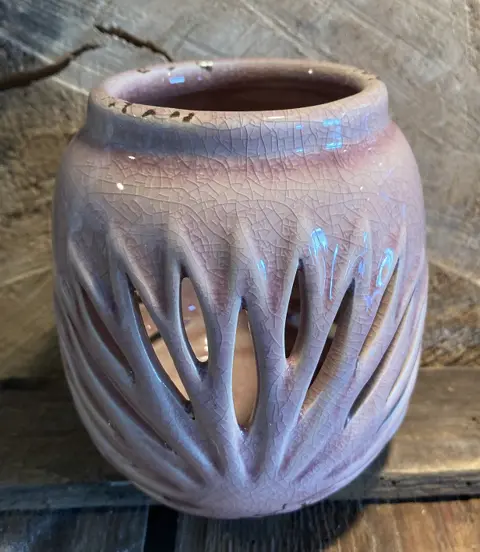 RIVERDALE Kaarsenhouder/windlicht, Vintage Oud-roze Nieuw