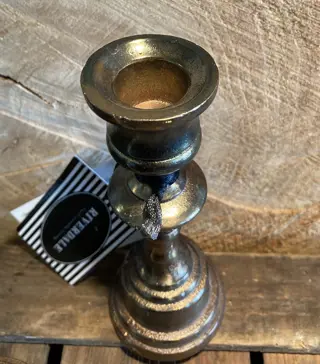 RIVERDALE KANDELAAR OXFORD ANTIEK GOUD 16 cm NIEUW