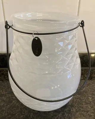 RIVERDALE LANTAARN WINDLICHT GROOT WIT 18 CM NIEUW