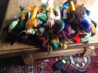 Wol, borduren gobelin -parley gobelin- zuivere scheerwol