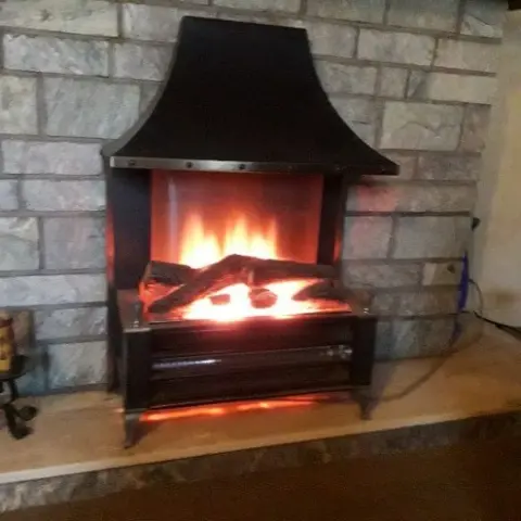 Electrisch vuur houtblok