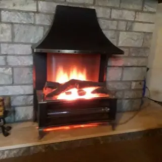 Electrisch vuur houtblok