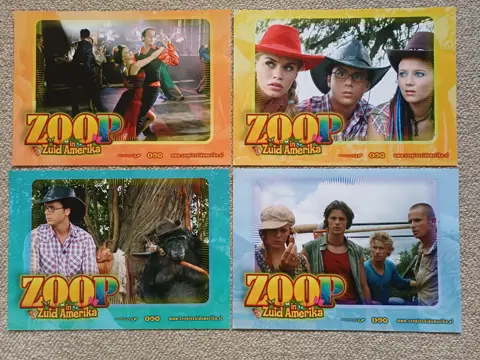 ZOOP IN ZUID - AMERIKA lobbycard set.