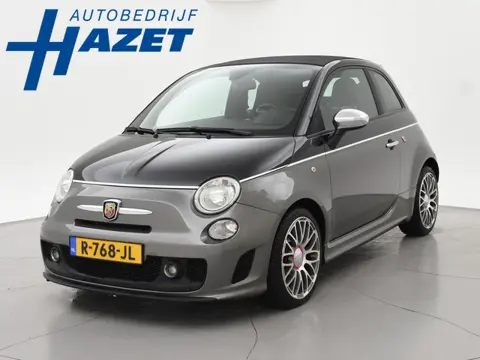Fiat 500 C ABARTH 1.4 T-JET 135 PK TWO-TONE + ZWART LEDER | DUBBELE SPORTUITLAAT | SPORTSTOELEN