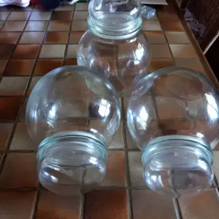 Glazen voorraadpot/ snoeppot - afm: 22 x 55