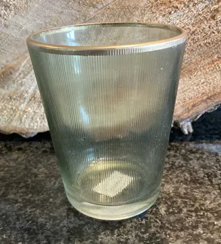 RIVERDALE SFEERLICHTEN BLAIR GREEN met GOUDENRAND 11,5 CM NIEUW