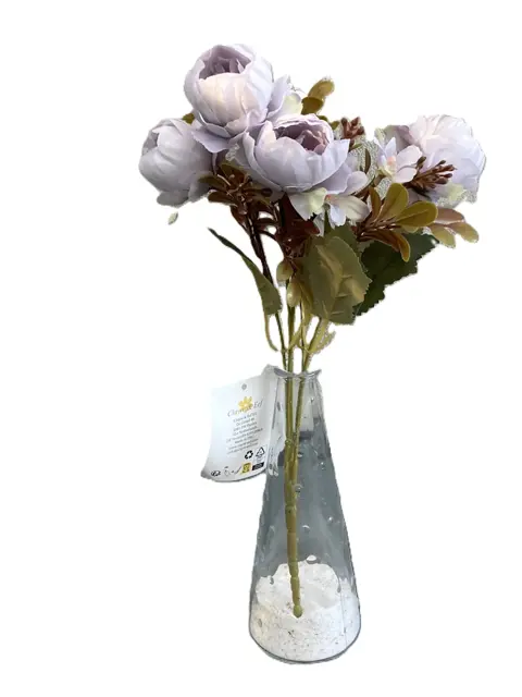 KUNSTBLOEM 34 cm POENROOS LILA BLAUW NIEUW